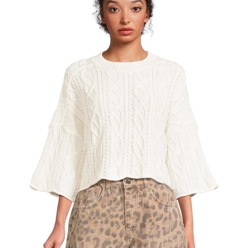 Free People Washed Ashore Sweater | White | NWOT